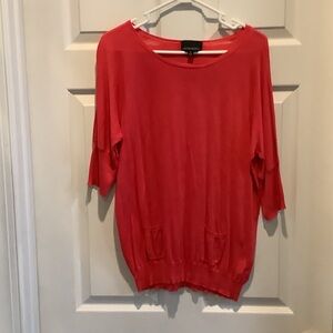 Cynthia Rowley Vibrant‎ Red Knit Top